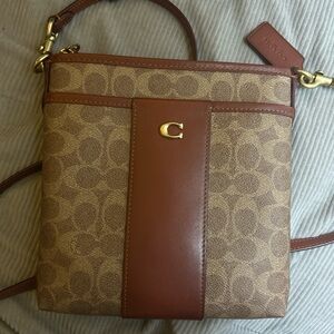 Coach Tan and Brown Crossbody Bag